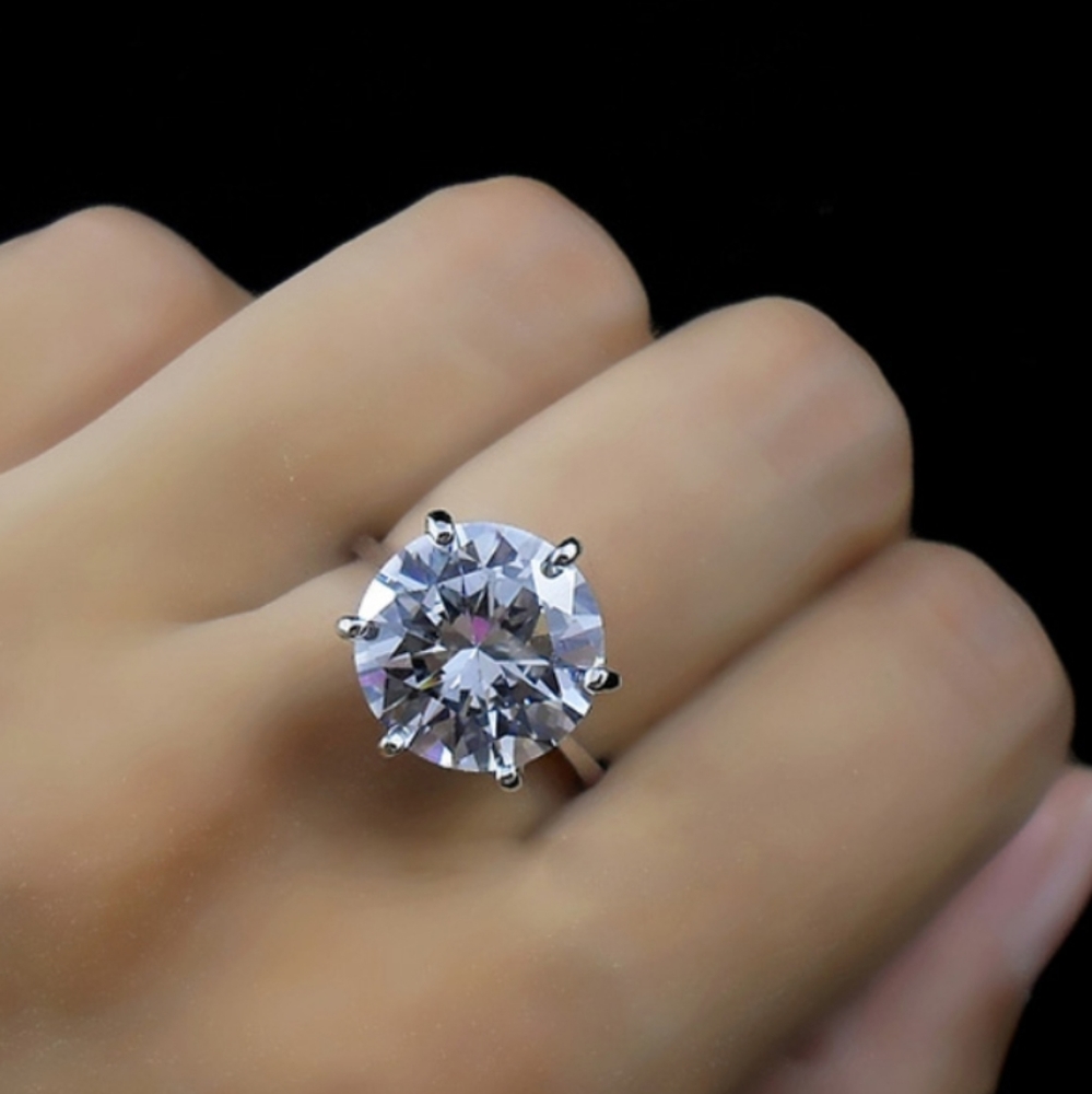 💎NEW💎5 CARAT 6 PRONGS CLASSIC SOLITAIRE RING - Picture 3 of 8